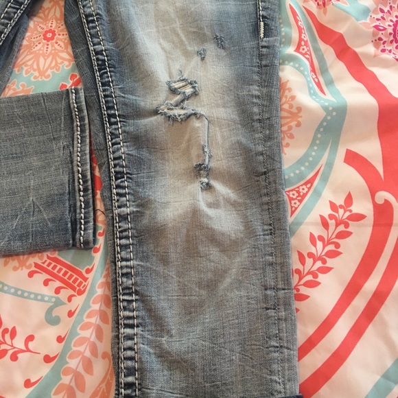 VIGOSS SZ 1/2 THE CHELSEA DENIM CAPRI LENGTH 21 - Picture 3 of 13